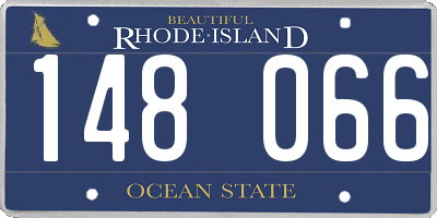 RI license plate 148066