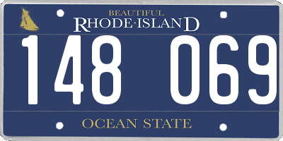 RI license plate 148069