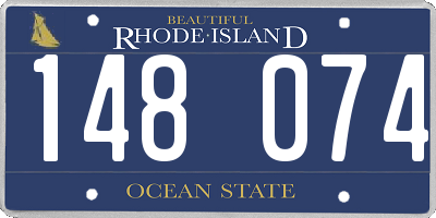 RI license plate 148074
