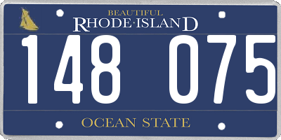 RI license plate 148075