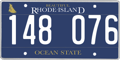 RI license plate 148076