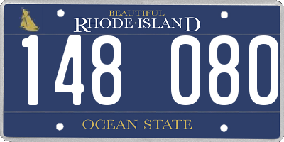 RI license plate 148080