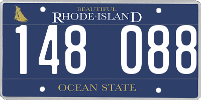 RI license plate 148088