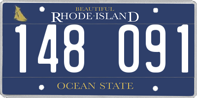RI license plate 148091