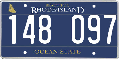 RI license plate 148097