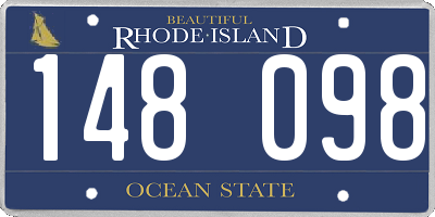 RI license plate 148098