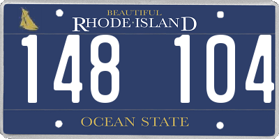 RI license plate 148104