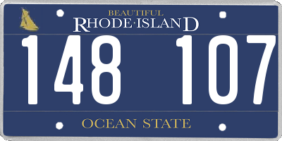 RI license plate 148107