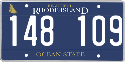RI license plate 148109