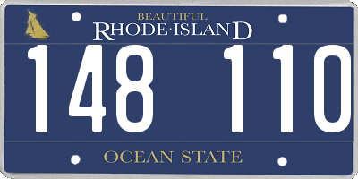 RI license plate 148110
