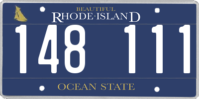 RI license plate 148111
