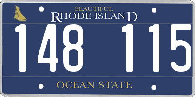 RI license plate 148115
