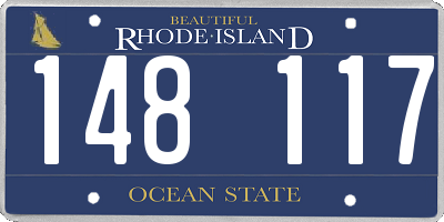RI license plate 148117