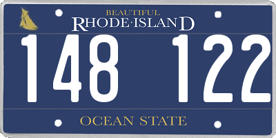 RI license plate 148122