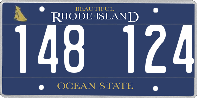 RI license plate 148124