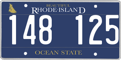 RI license plate 148125