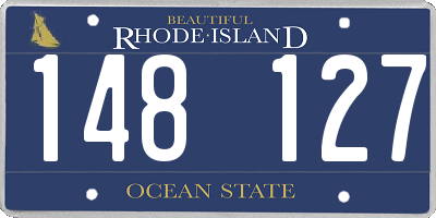 RI license plate 148127