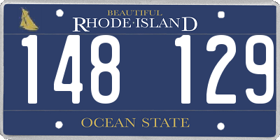 RI license plate 148129