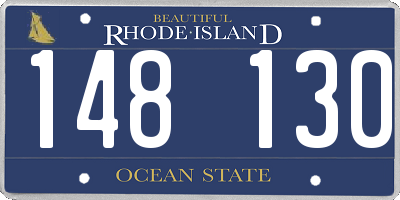 RI license plate 148130