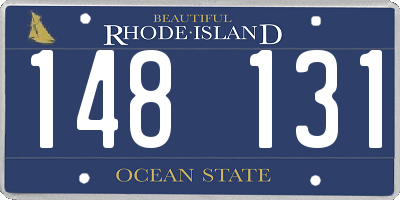 RI license plate 148131