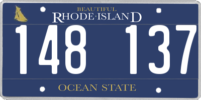 RI license plate 148137