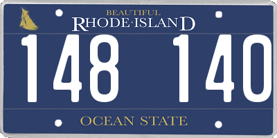 RI license plate 148140