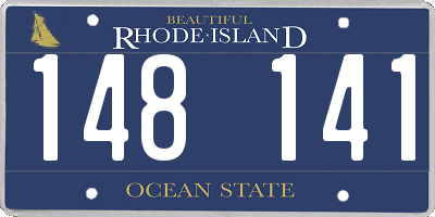 RI license plate 148141