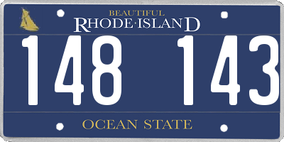 RI license plate 148143
