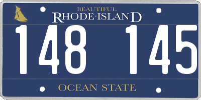 RI license plate 148145
