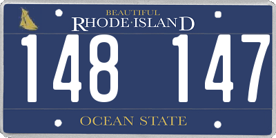 RI license plate 148147