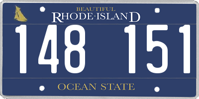 RI license plate 148151