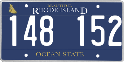 RI license plate 148152
