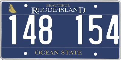 RI license plate 148154