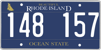 RI license plate 148157