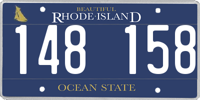 RI license plate 148158