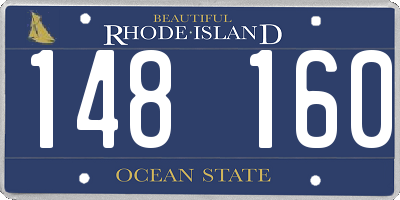 RI license plate 148160