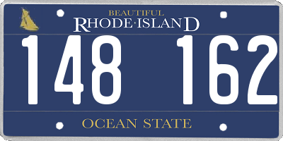 RI license plate 148162