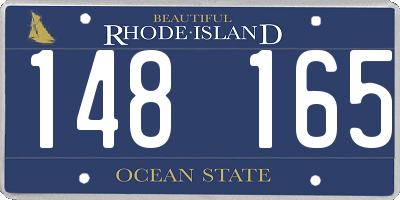 RI license plate 148165