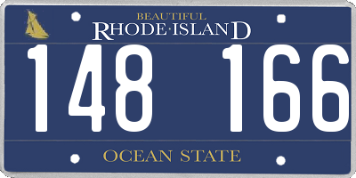 RI license plate 148166