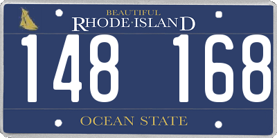 RI license plate 148168