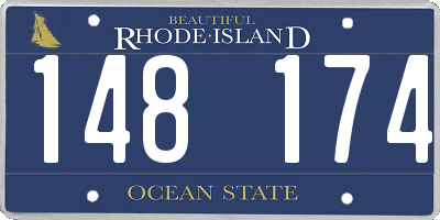 RI license plate 148174