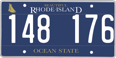 RI license plate 148176