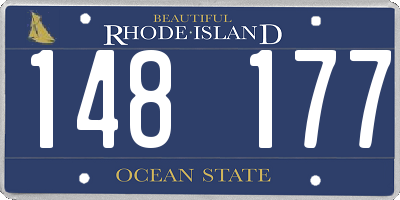 RI license plate 148177