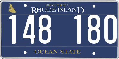 RI license plate 148180