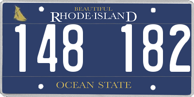 RI license plate 148182