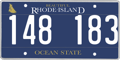 RI license plate 148183
