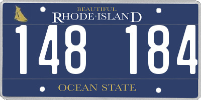 RI license plate 148184