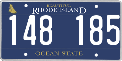RI license plate 148185