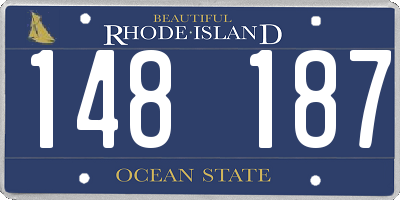 RI license plate 148187