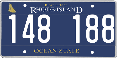 RI license plate 148188